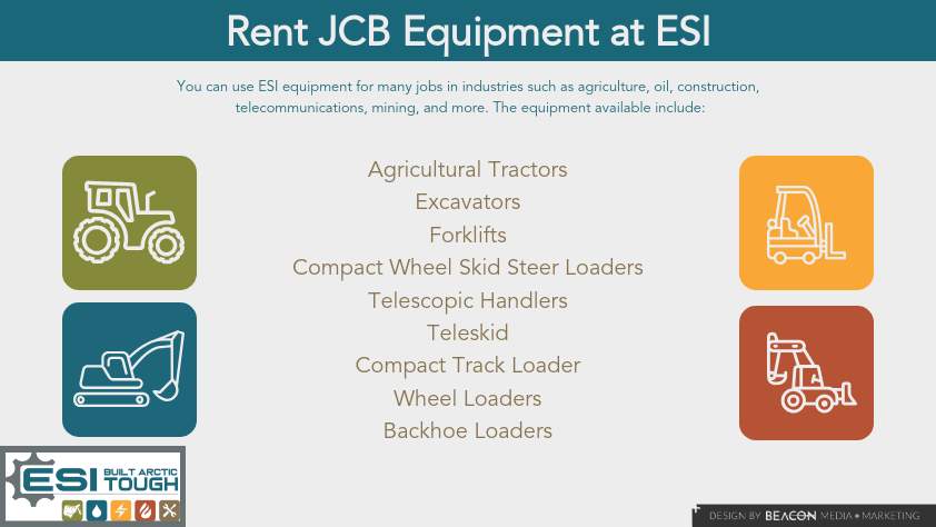 Rent JCB Equipment at ESI Infographic
