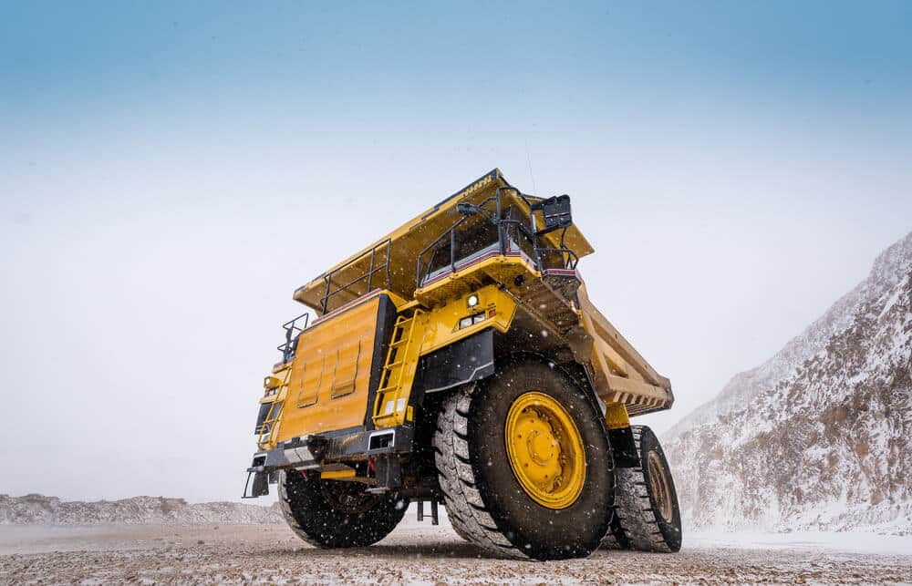 Construction equipment in rural Alaska